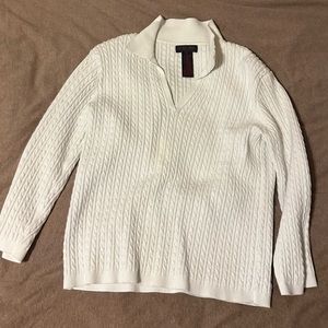 White collared Ralph Lauren sweater